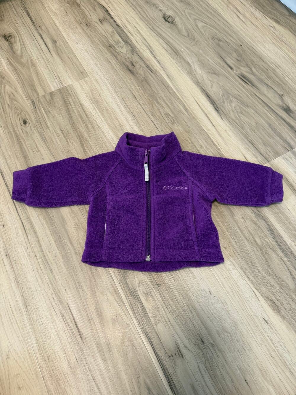 Columbia Purple Fleece Full Zip Up Jacket Baby Girl 6 Months